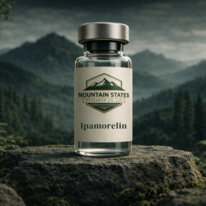 Ipamorelin is a selective ghrelin receptor agonist studied for its role in growth hormone signaling.